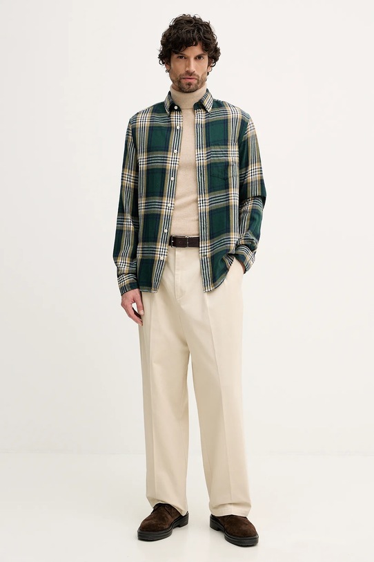 Gant koszula bawełniana 3250243 zielony AW25