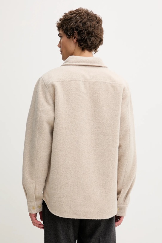 Odzież Les Deux kurtka koszulowa z dodatkiem wełny Lennon 1000547 beżowy