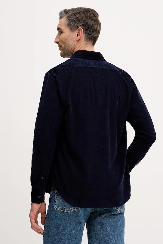 Odzież United Colors of Benetton koszula sztruksowa 5T98UQ066 granatowy