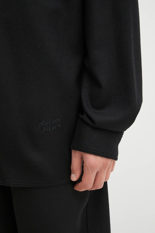 Maison Kitsuné wool shirt Handwriting Oversized black PM00427WT3017