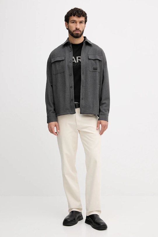 Karl Lagerfeld camasa 554566.605980 gri AW25