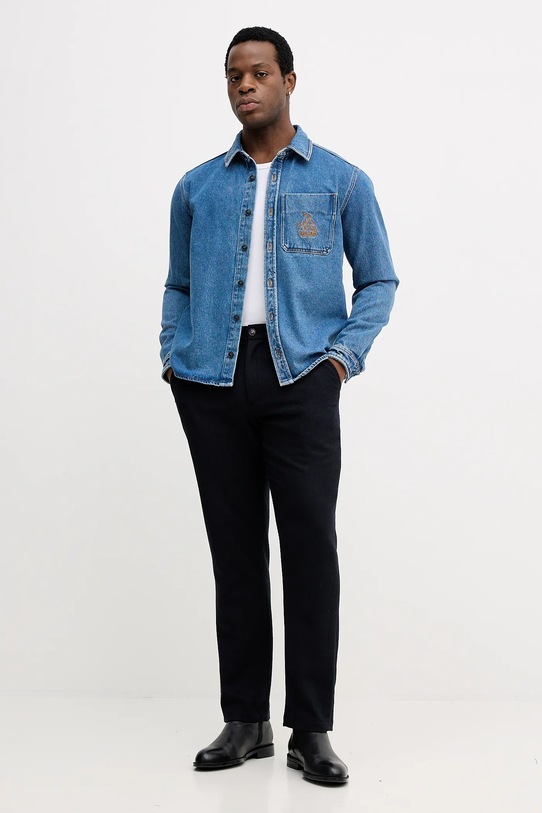 Trussardi koszula jeansowa 54038000018N niebieski AW25