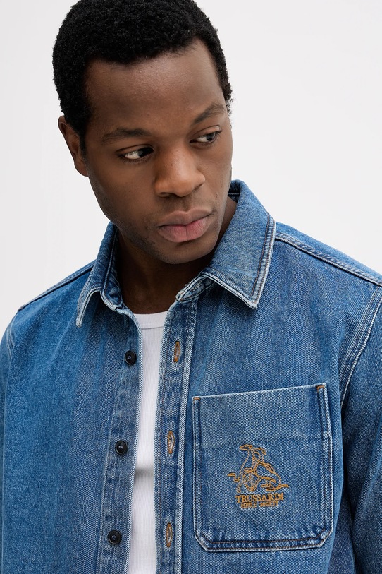 Trussardi koszula jeansowa niebieski 54038000018N