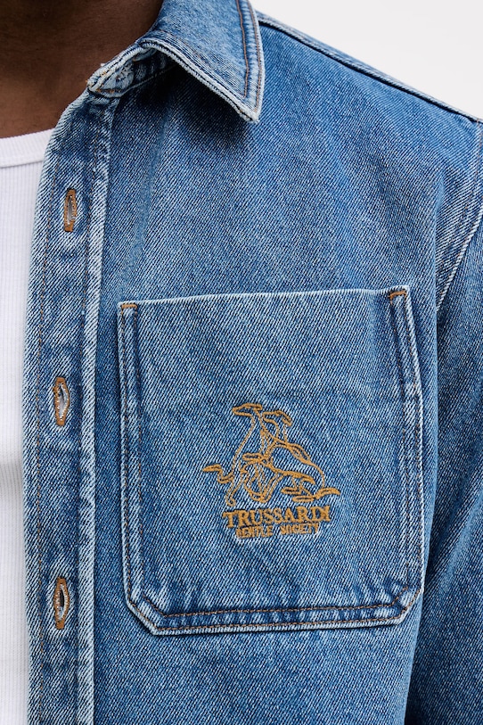Τζιν πουκάμισο Trussardi 54038000018N μπλε