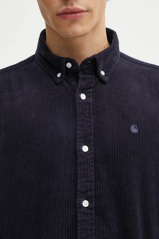 Carhartt WIP koszula sztruksowa L/S Madison Cord granatowy I029958.0FHXX