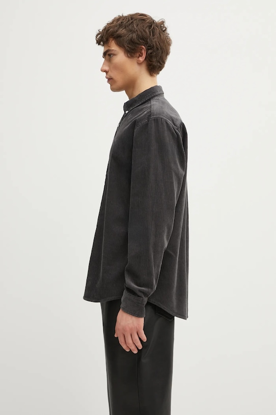 Menčestrová košeľa Carhartt WIP L/S Madison Cord I029958.2F9XX sivá AW25