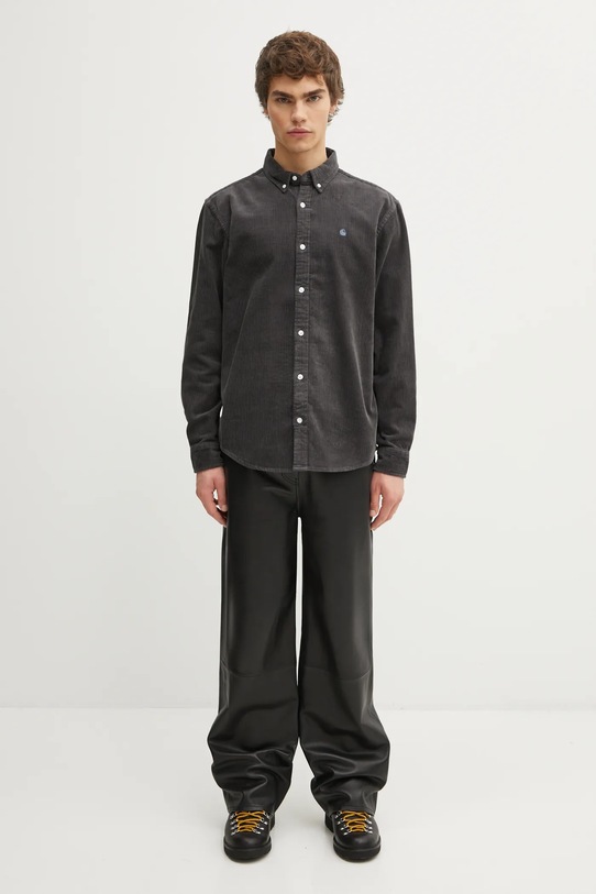 Carhartt WIP koszula sztruksowa L/S Madison Cord I029958.2F9XX szary