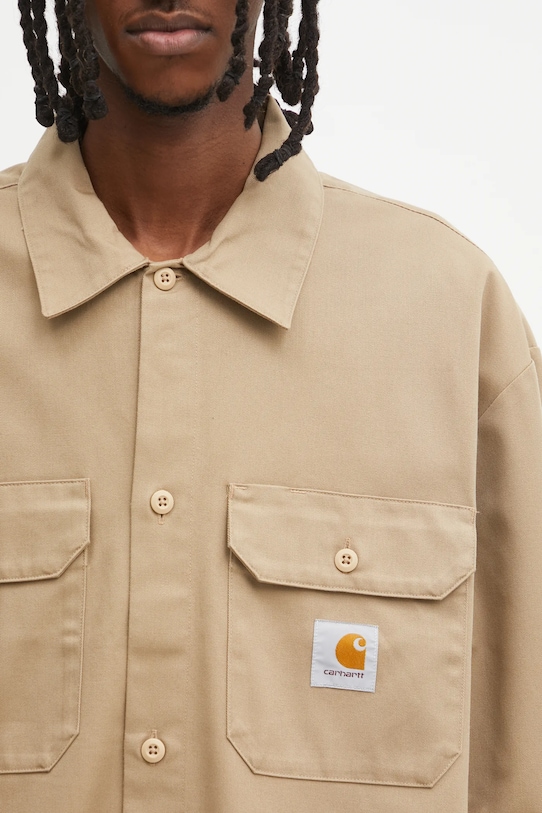 Carhartt WIP shirt L/S Craft beige I033814.8YXX