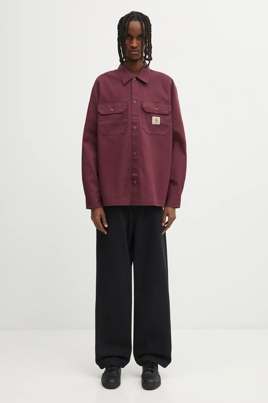 Carhartt WIP koszula L/S Craft I033814.33KXX bordowy