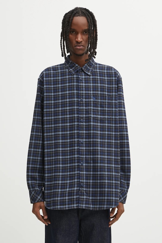 Carhartt WIP koszula bawełniana L/S Widmark casual granatowy I035326.35NXX