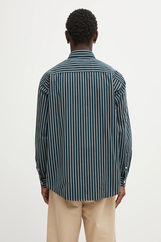 Odzież Carhartt WIP koszula bawełniana L/S Palance I035330.35JXX turkusowy