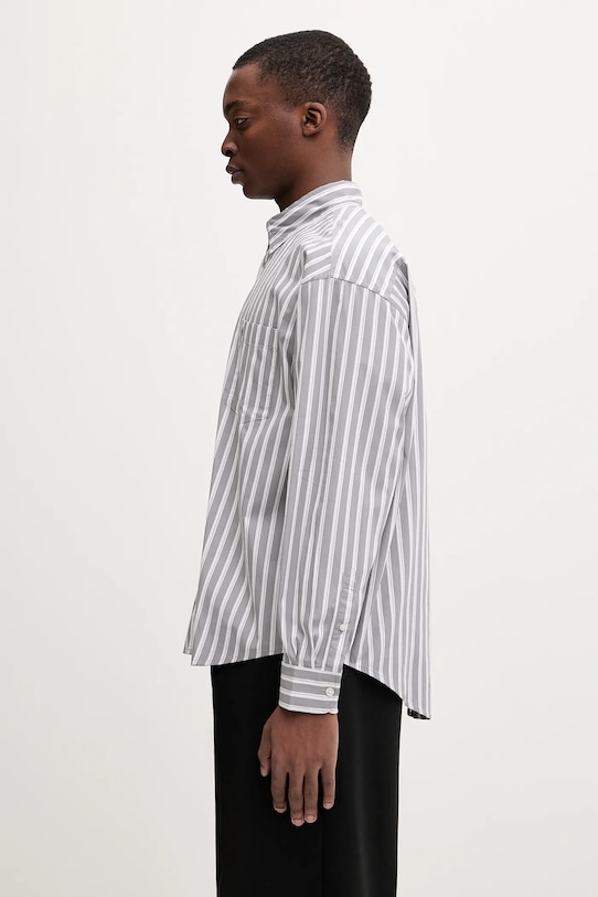 Carhartt WIP koszula bawełniana L/S Malden I035334.3CXXX szary AW25