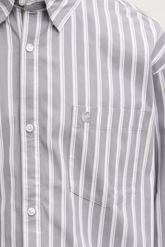 Carhartt WIP koszula bawełniana L/S Malden szary I035334.3CXXX