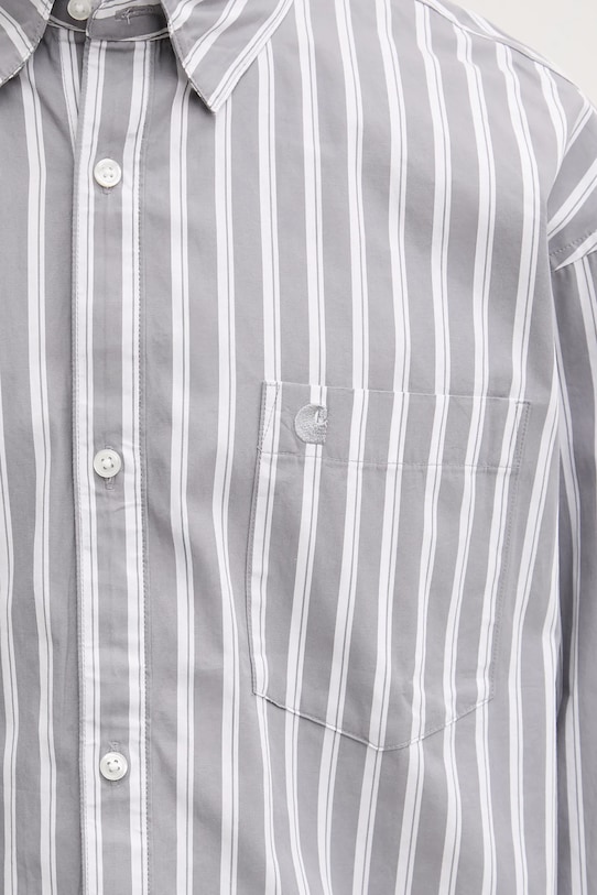 Carhartt WIP koszula bawełniana L/S Malden szary I035334.3CXXX