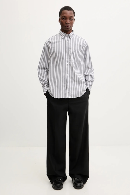 Carhartt WIP koszula bawełniana L/S Malden I035334.3CXXX szary