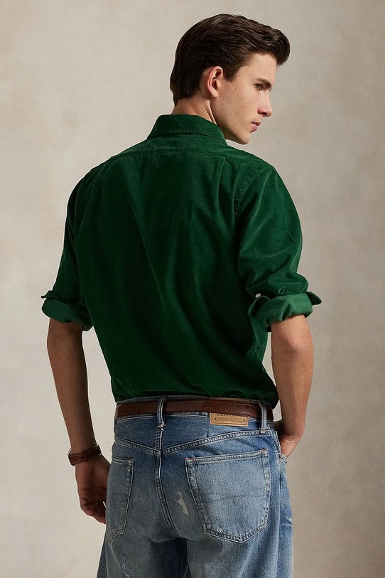 Polo Ralph Lauren koszula sztruksowa 80.2 21W CORDUROY 710P00518006 zielony AW25