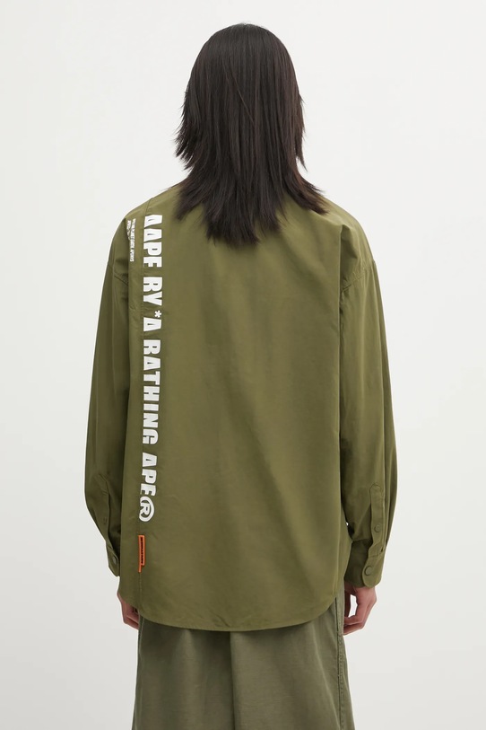 Oblečenie Košeľa AAPE Main AAPSTM8527XXO zelená