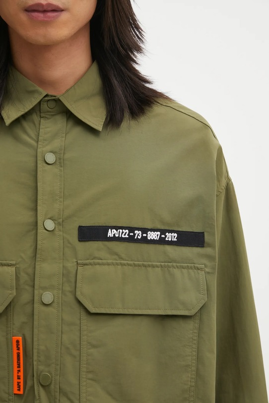 Košeľa AAPE Main zelená AAPSTM8527XXO