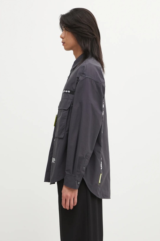 AAPE koszula Main AAPSTM8527XXO szary AW25