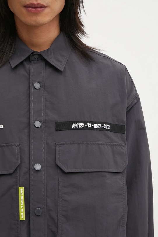 AAPE koszula Main szary AAPSTM8527XXO