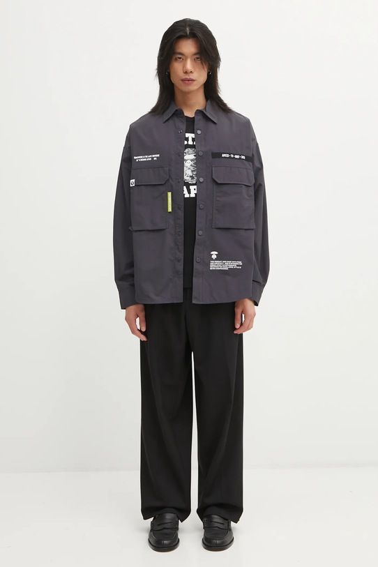 AAPE koszula Main AAPSTM8527XXO szary