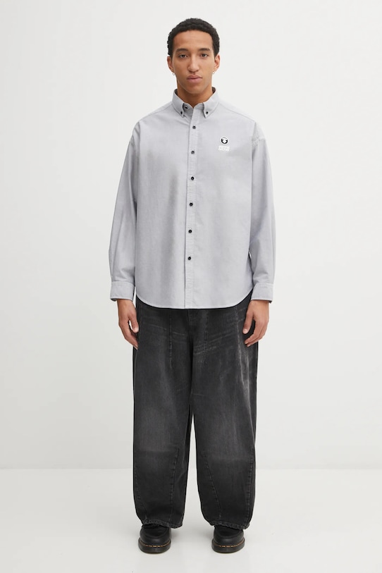 AAPE koszula bawełniana Now AAPSTM8540XXP czarny