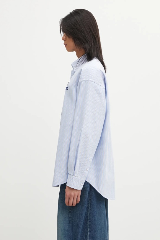 AAPE koszula bawełniana Now AAPSTM8541XXP niebieski AW25