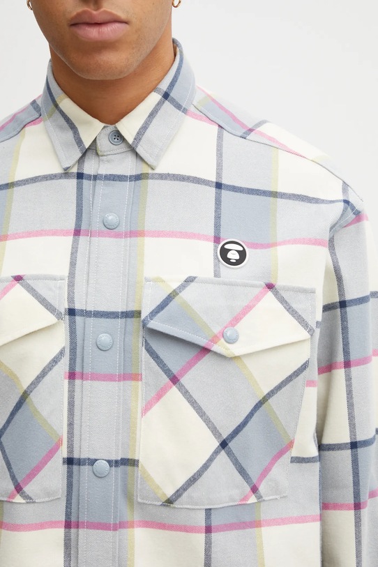 AAPE koszula bawełniana Now beżowy AAPSTM8543XXP