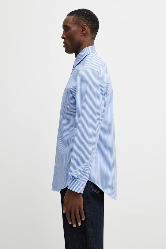 Sporty & Rich koszula bawełniana SRC Oversized SI03565302ST02 niebieski AW25