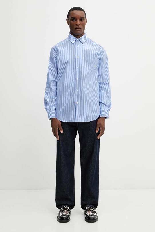 Sporty & Rich koszula bawełniana SRC Oversized SI03565302ST02 niebieski