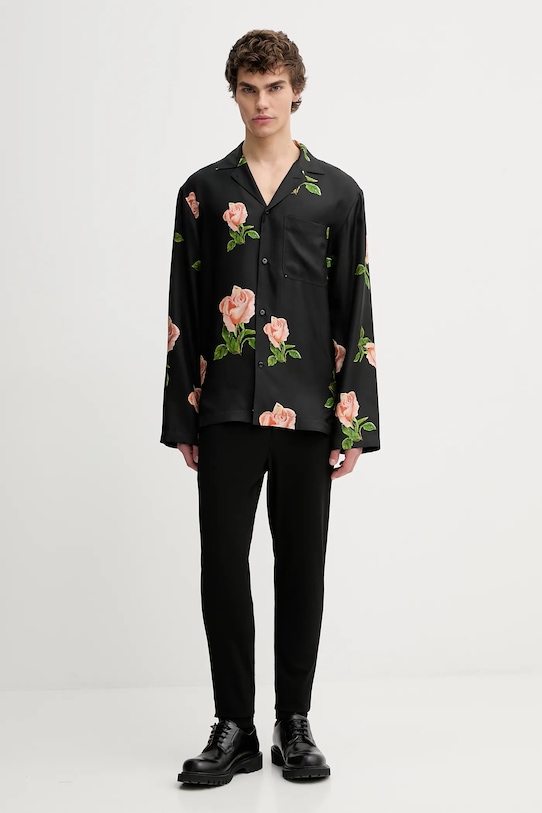 Nanushka koszula jedwabna NM25PFTP01499 NM25PFTP01499 czarny AW25