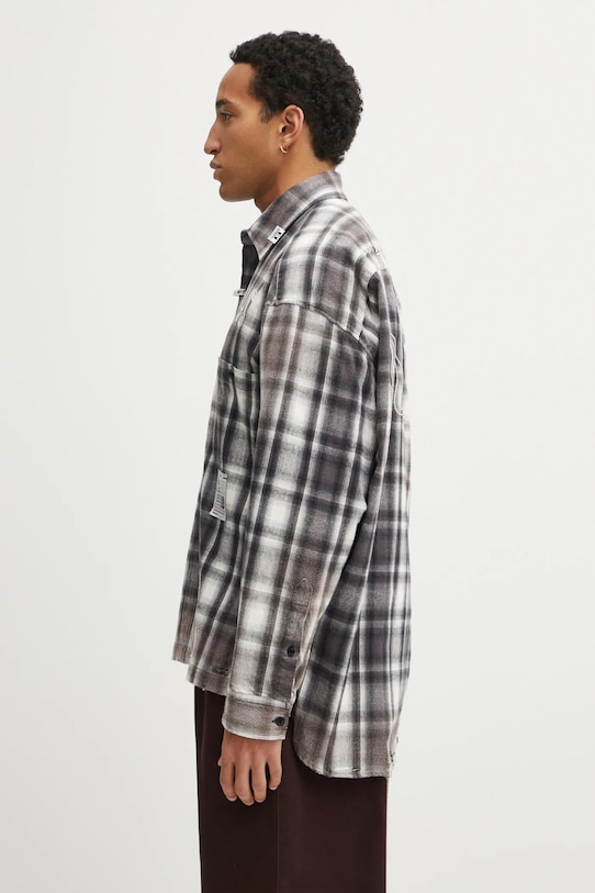 Maison MIHARA YASUHIRO koszula bawełniana J15SH181 szary AW25