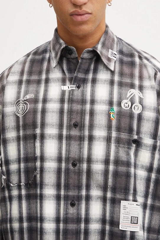 Maison MIHARA YASUHIRO koszula bawełniana szary J15SH181