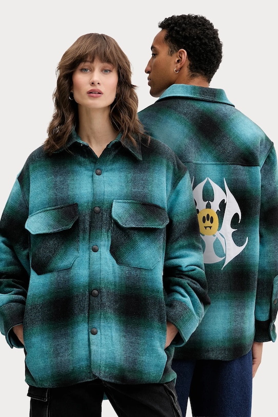 Barrow kurtka koszulowa z dodatkiem wełny bez kaptura turkusowy F5BWUASI035