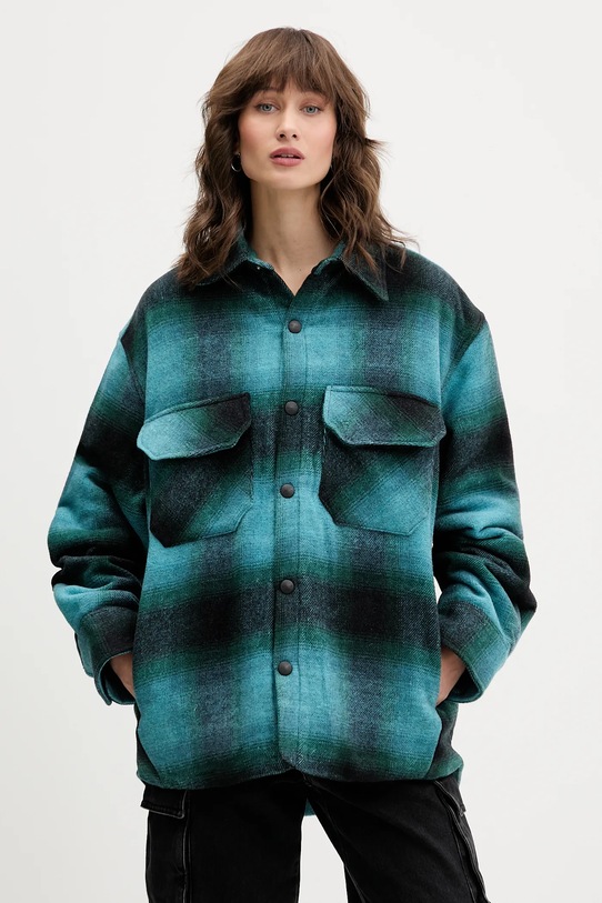 Barrow kurtka koszulowa z dodatkiem wełny turkusowy F5BWUASI035