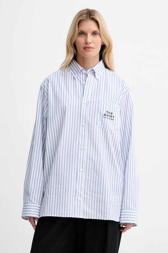 Бавовняна сорочка A.P.C. A.P.C. x MARC JACOBS блакитний COHKN.M12640