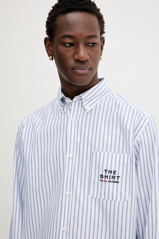 A.P.C. koszula bawełniana A.P.C. x MARC JACOBS niebieski COHKN.M12640