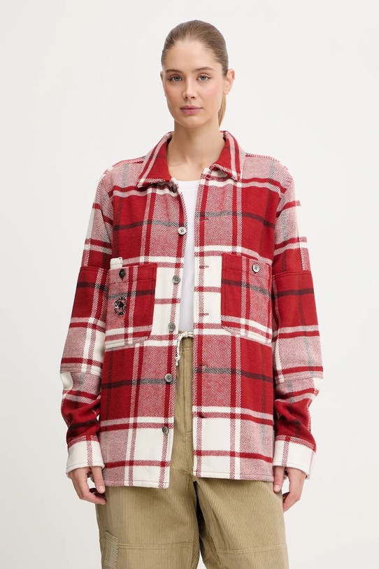 Ρούχα Βαμβακερό πουκάμισο Mammut Mammut x Cabourn Direttissima 1015.01730 κόκκινο