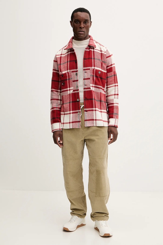 Βαμβακερό πουκάμισο Mammut Mammut x Cabourn Direttissima κόκκινο 1015.01730