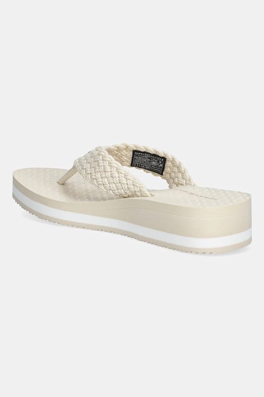 Încălțăminte Tommy Hilfiger papuci TH CROCHET MID BEACH SANDAL FW0FW08737 bej