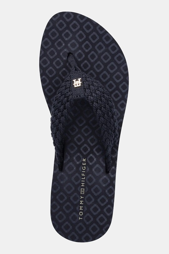 Tommy Hilfiger flip-flop TH CROCHET MID BEACH SANDAL sötétkék FW0FW08737