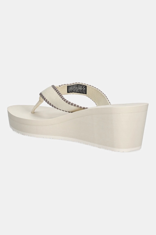 Obuwie Tommy Hilfiger japonki WEDGE BEACH SANDAL FW0FW08738 beżowy