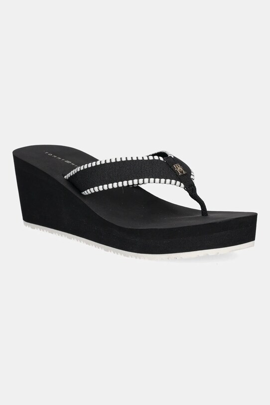 Tommy Hilfiger japonki WEDGE BEACH SANDAL 5-8 cm granatowy FW0FW08738