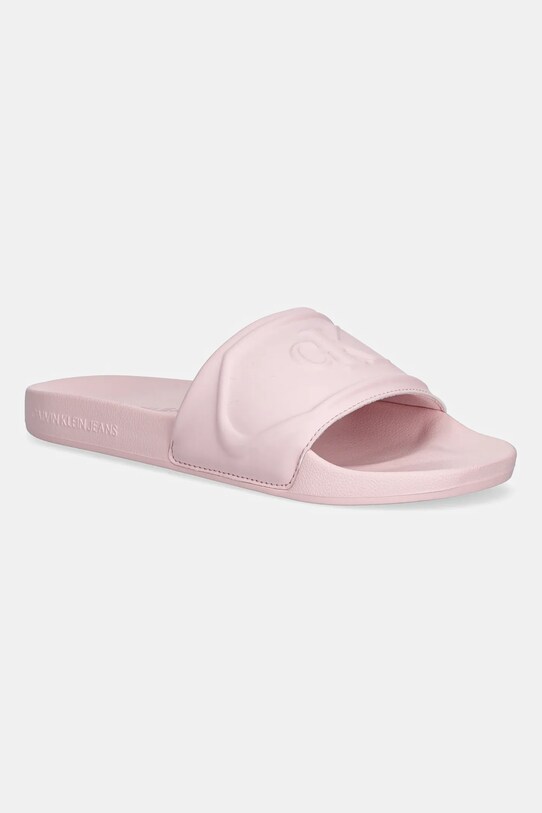 Calvin Klein Jeans klapki SLIDE PU HF MG syntetyczny różowy YW0YW01879