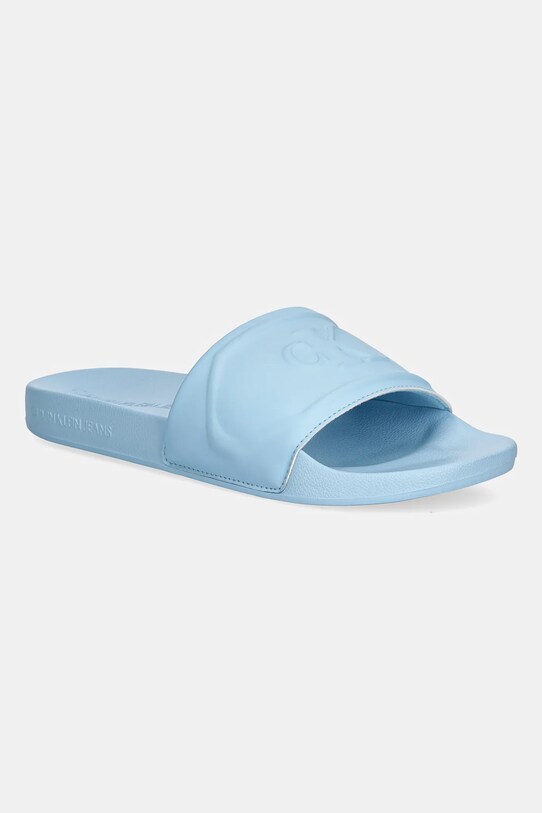 Шльопанці Calvin Klein Jeans SLIDE PU HF MG віденський блакитний YW0YW01879