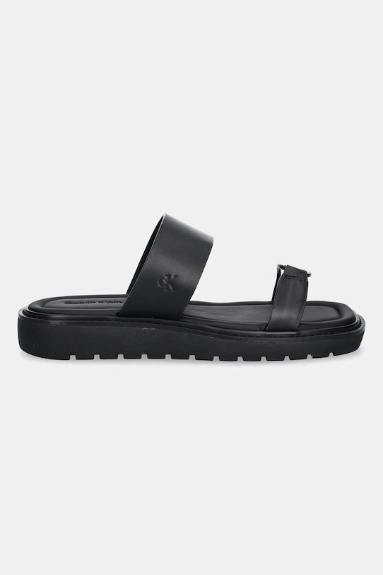 Δερμάτινες παντόφλες Calvin Klein Jeans ROPE SANDAL SOFT LTH MG YW0YW01864 μαύρο AW25