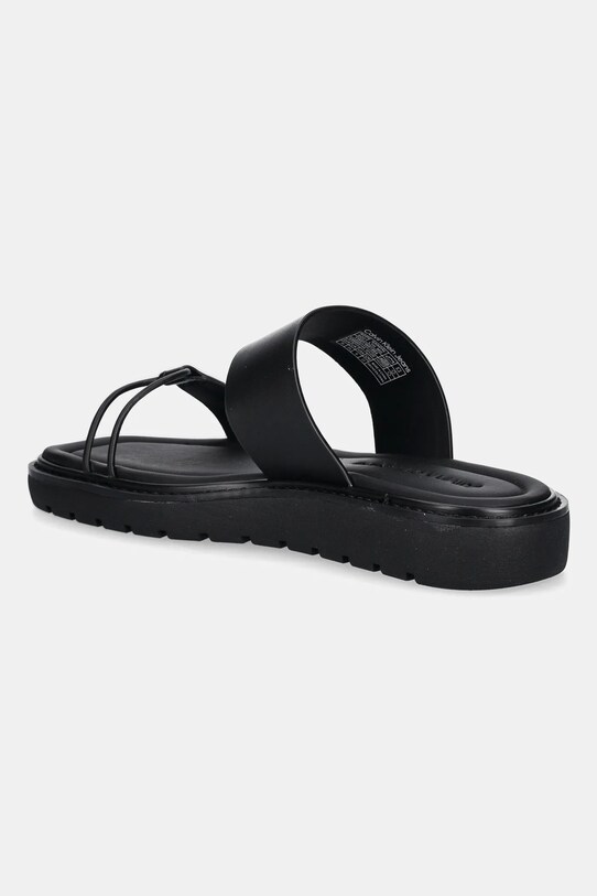 Încălțăminte Calvin Klein Jeans papuci de piele ROPE SANDAL SOFT LTH MG YW0YW01864 negru