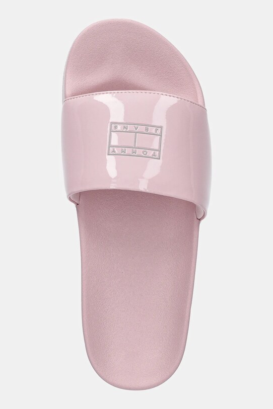 Шлепанцы Tommy Jeans FLAG POOL SLIDE PATENT розовый EN0EN02901