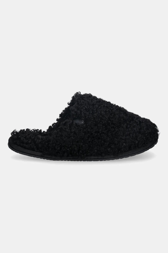 Calvin Klein kapcie CLOSE SLIPPER FUR YW0YW01975 czarny AW25