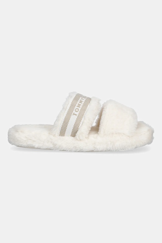 Tommy Hilfiger kapcie HILFIGER FUR SLIPPER FW0FW08854 beżowy AW25
